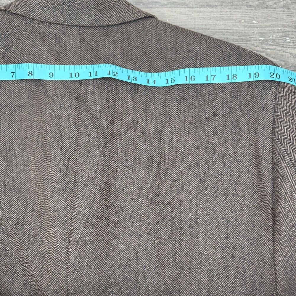Lauren Ralph Lauren 44R Brown Herringbone Blazer Sport Coat 100% Wool Mens - Picture 12 of 13